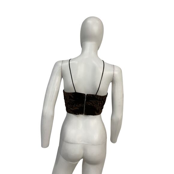 Bec + Bridge 'Desert' Brown Cotton Palm Top Size 4 - Picture 3 of 5